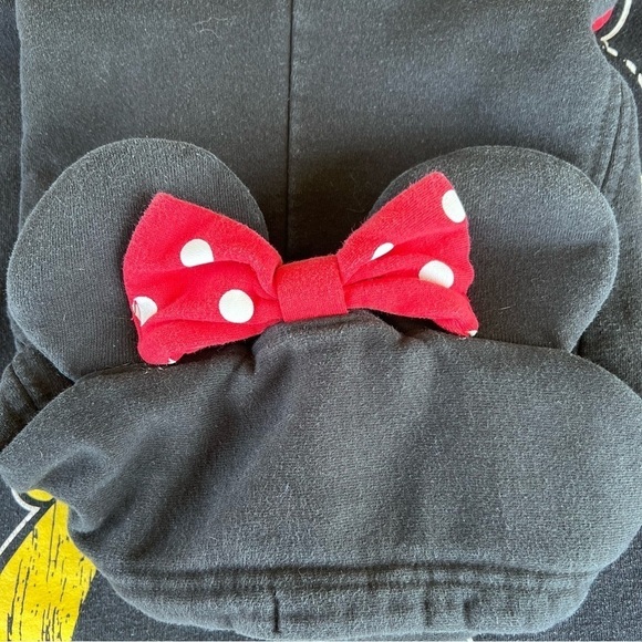 Disney Parks For The Love of Minnie Hooded Sweatshirt Women’s XL Mouse Ears Bow - Picture 6 of 13